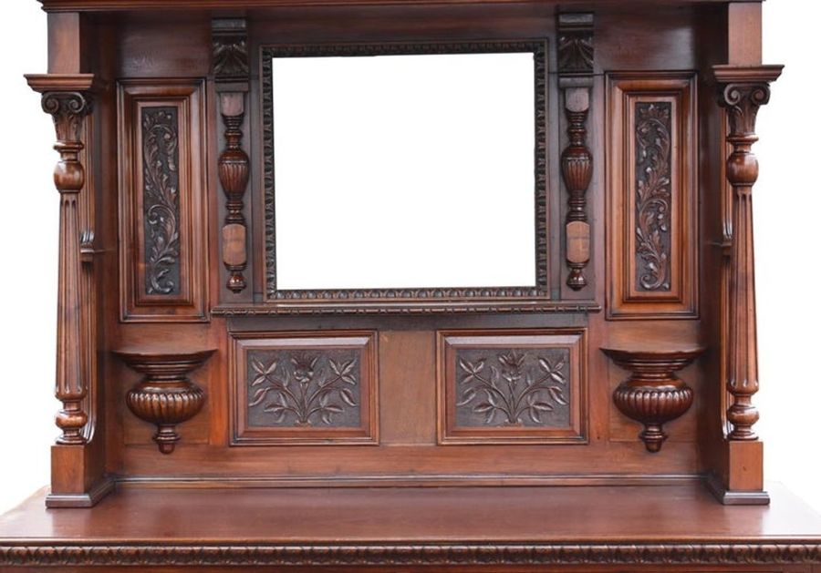 Antique 19th Century Victorian Mahogany Front And Back Bar