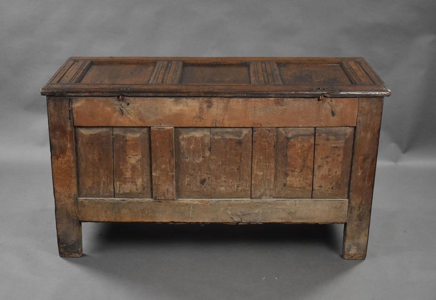 Antique 18th Century Carved Oak Coffer