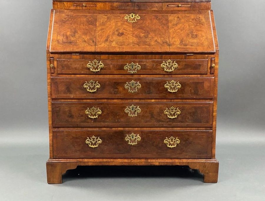 Antique 18th Century English George II Walnut Secretary Bookcase