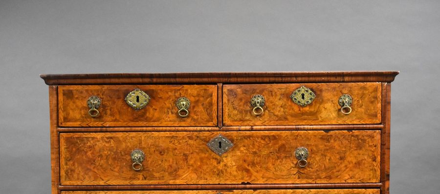 Antique George II Burr Walnut Chest of Drawers