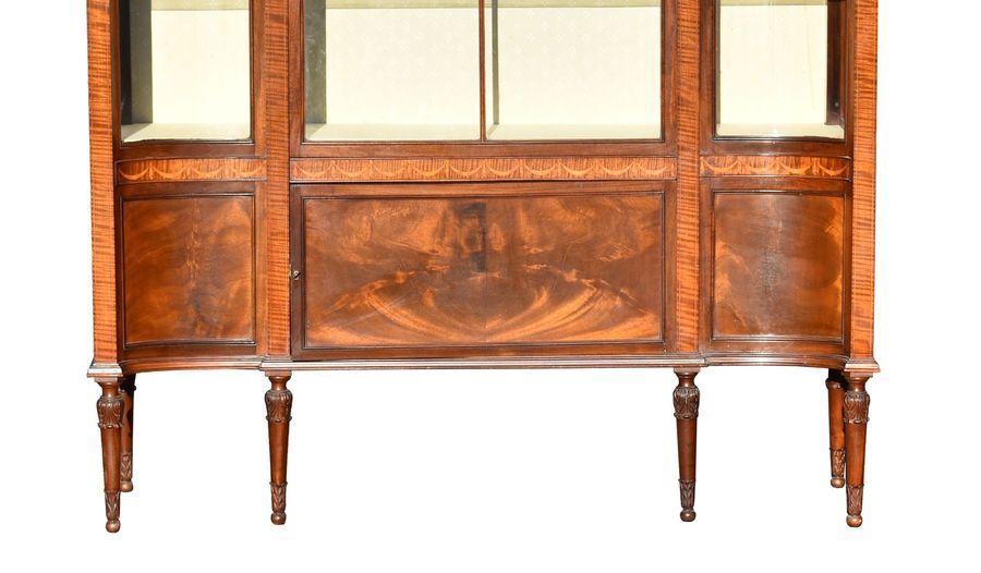 Antique Edwardian Mahogany Inlaid Display Cabinet