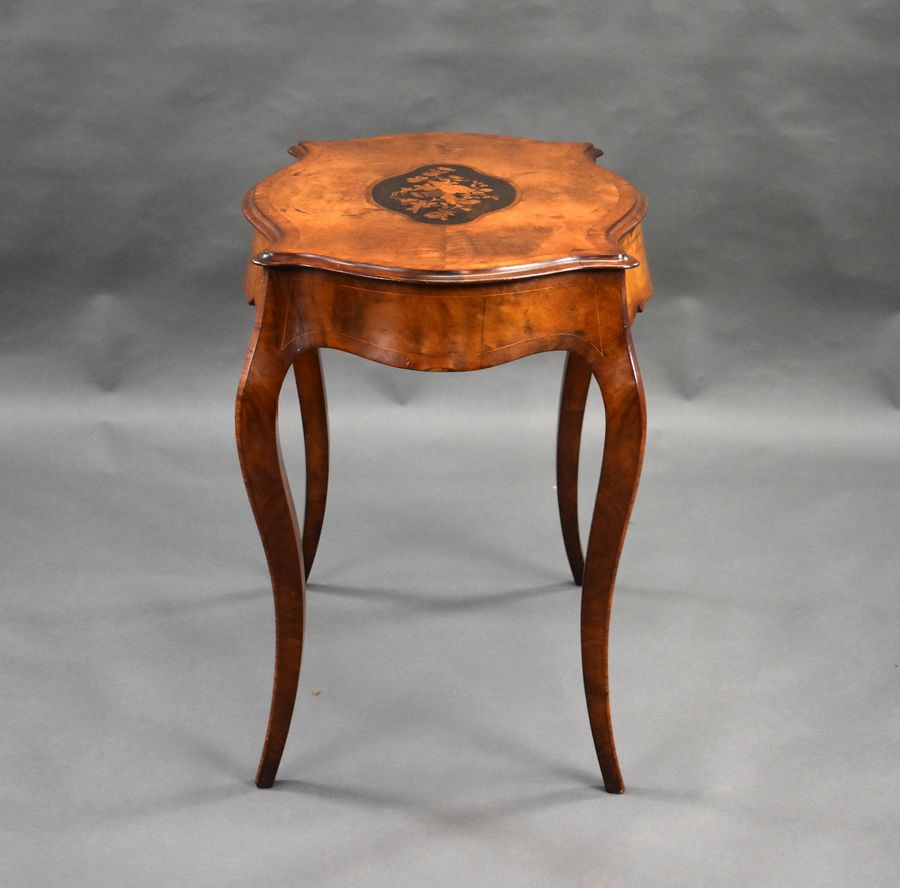 Antique Victorian Walnut Marquetry Centre Table