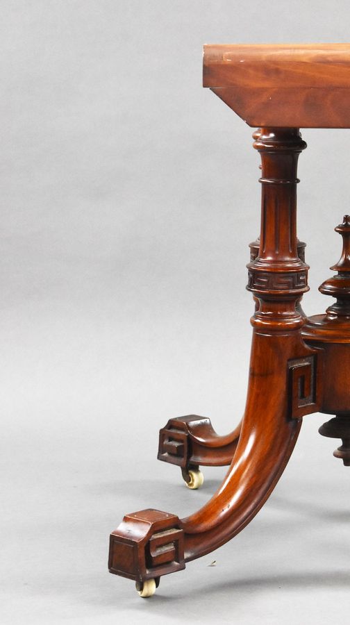 Antique Victorian Burr Walnut Oval Loo Table