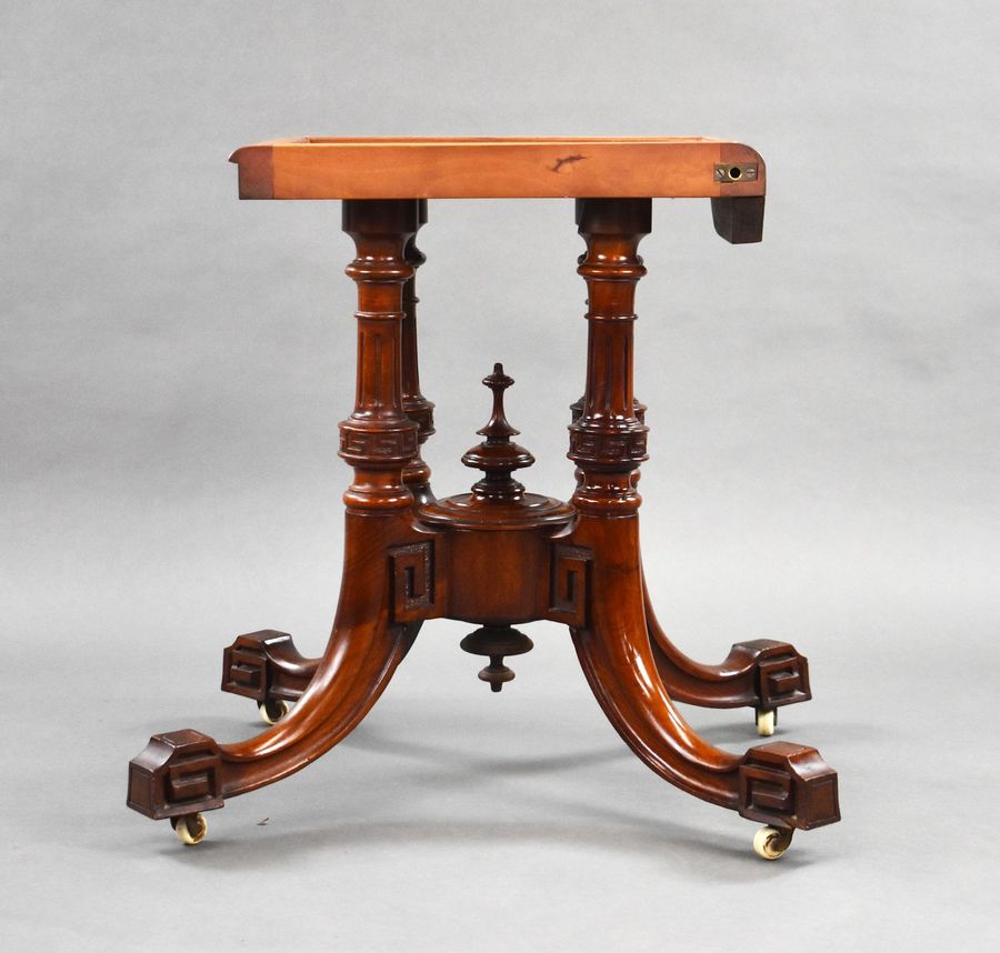 Antique Victorian Burr Walnut Oval Loo Table