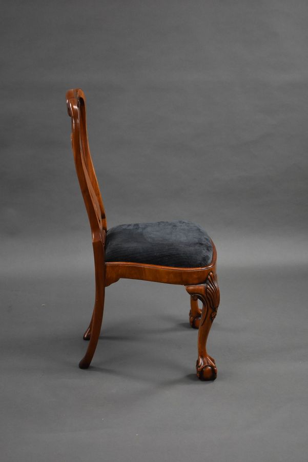 Antique Set Ten George II Style Walnut Dining Chairs