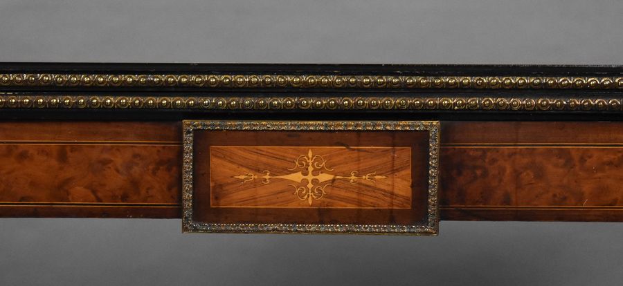 Antique Victorian Burr Walnut Inlaid Card Table