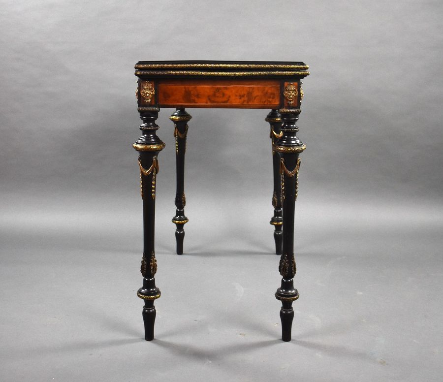 Antique Victorian Burr Walnut Inlaid Card Table