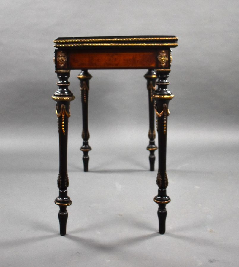 Antique Victorian Burr Walnut Inlaid Card Table