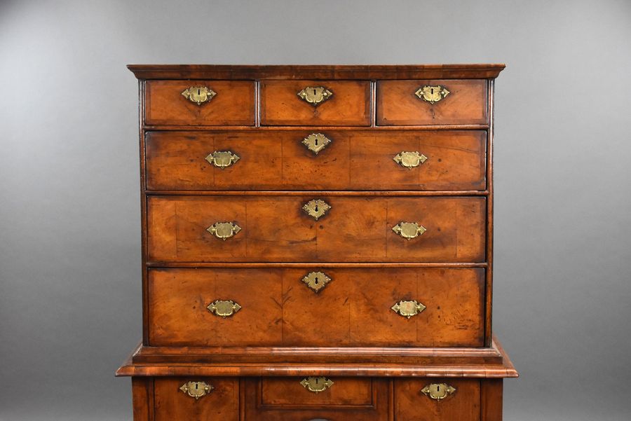 Antique George II Burr Walnut Chest on Stand