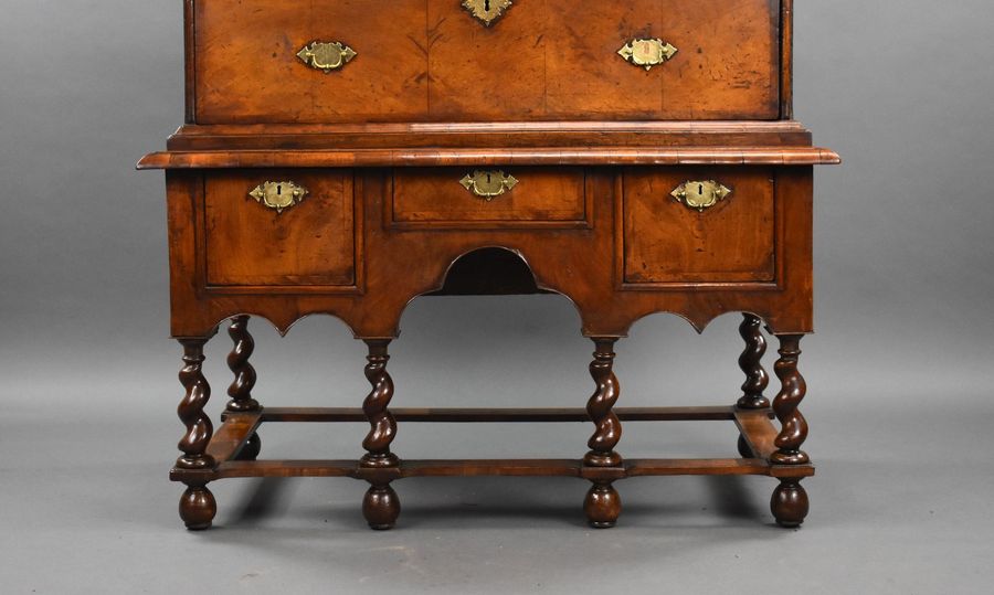 Antique George II Burr Walnut Chest on Stand