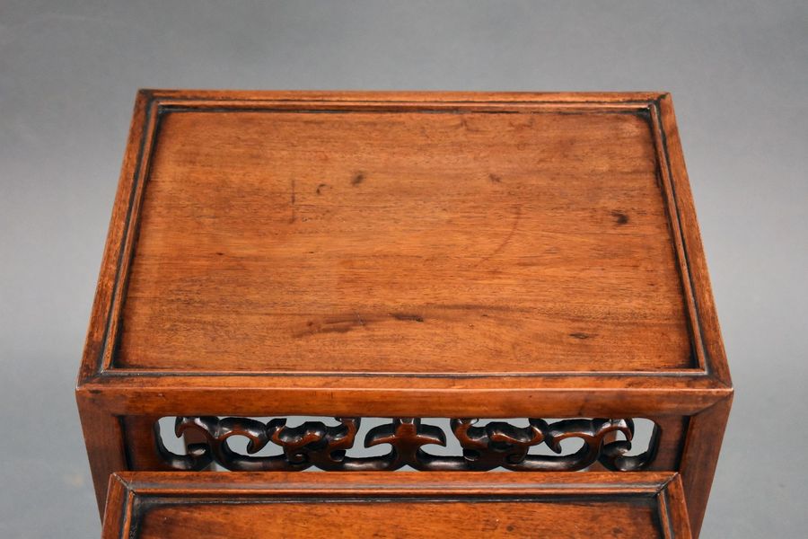 Antique Set Four graduated Chinese Hardwood Nest Tables