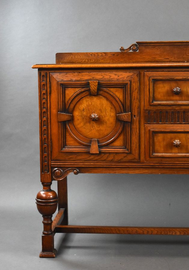 Antique Large Oak Sideboard by Waring & Gillows