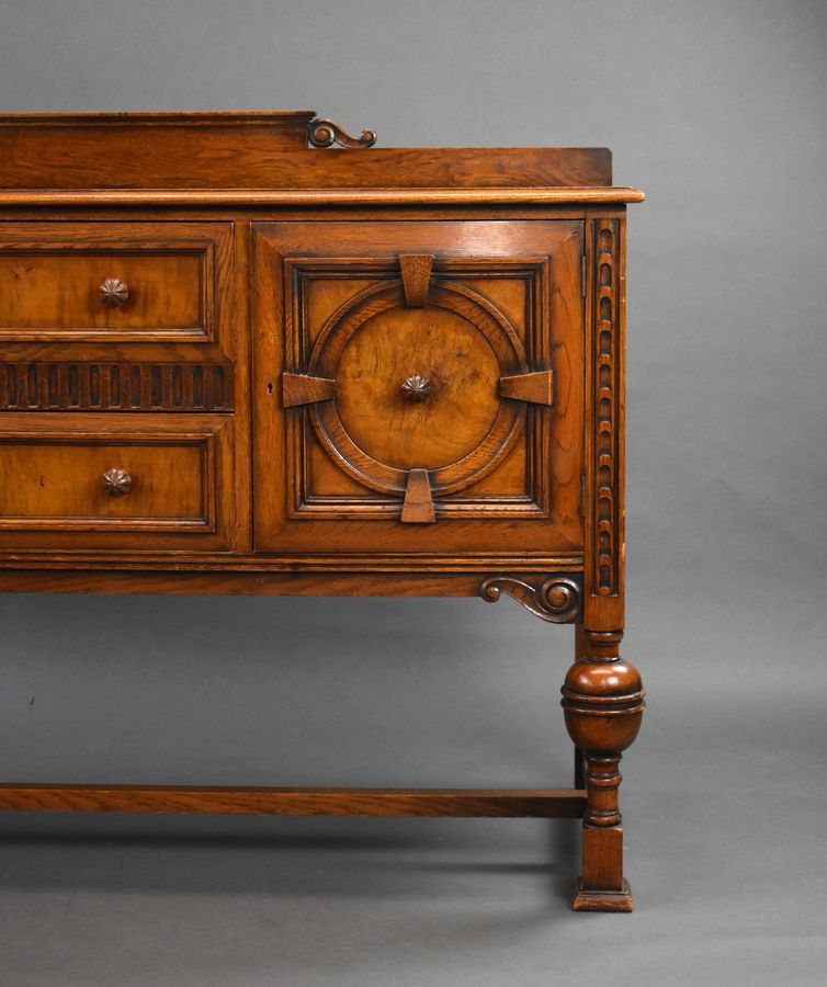 Antique Large Oak Sideboard by Waring & Gillows