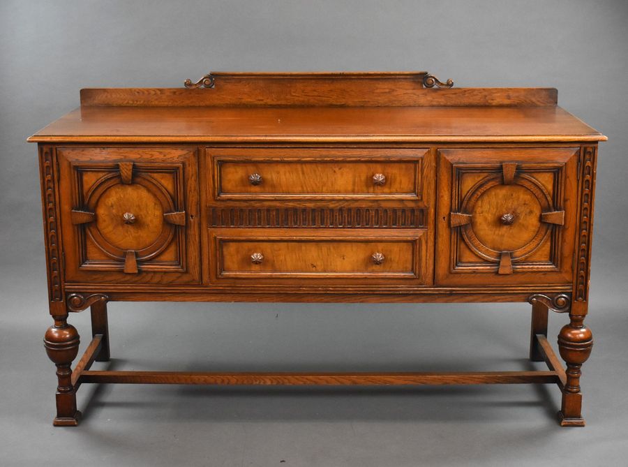 Antique Large Oak Sideboard by Waring & Gillows