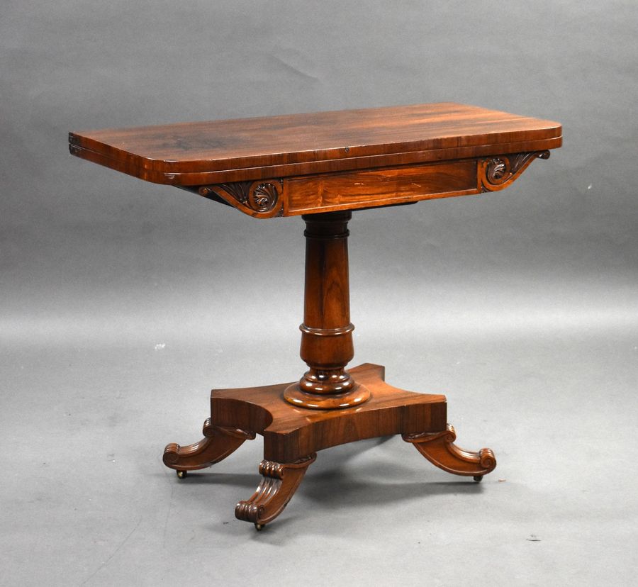 William IV Rosewood Card Table