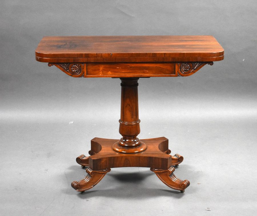 Antique William IV Rosewood Card Table