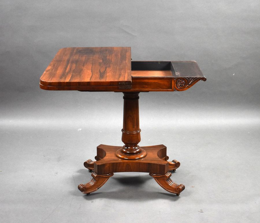 Antique William IV Rosewood Card Table