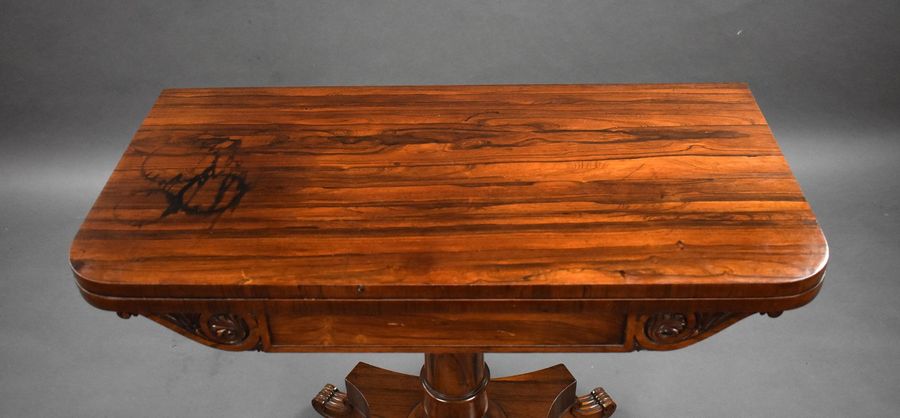 Antique William IV Rosewood Card Table