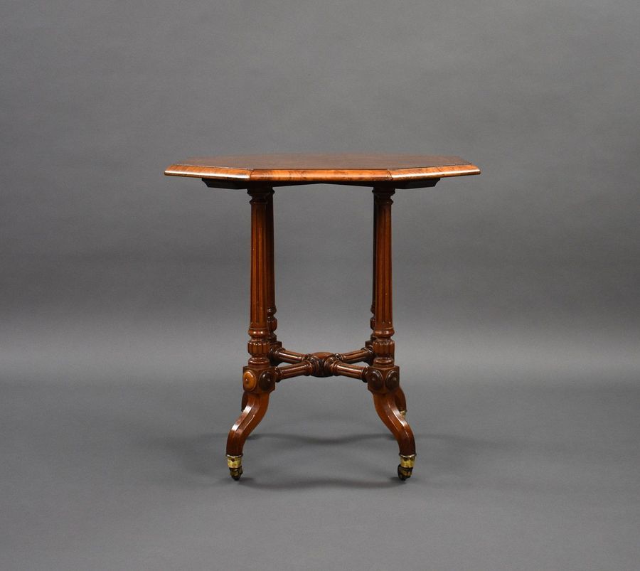 Antique Victorian Amboyna Occasional Table