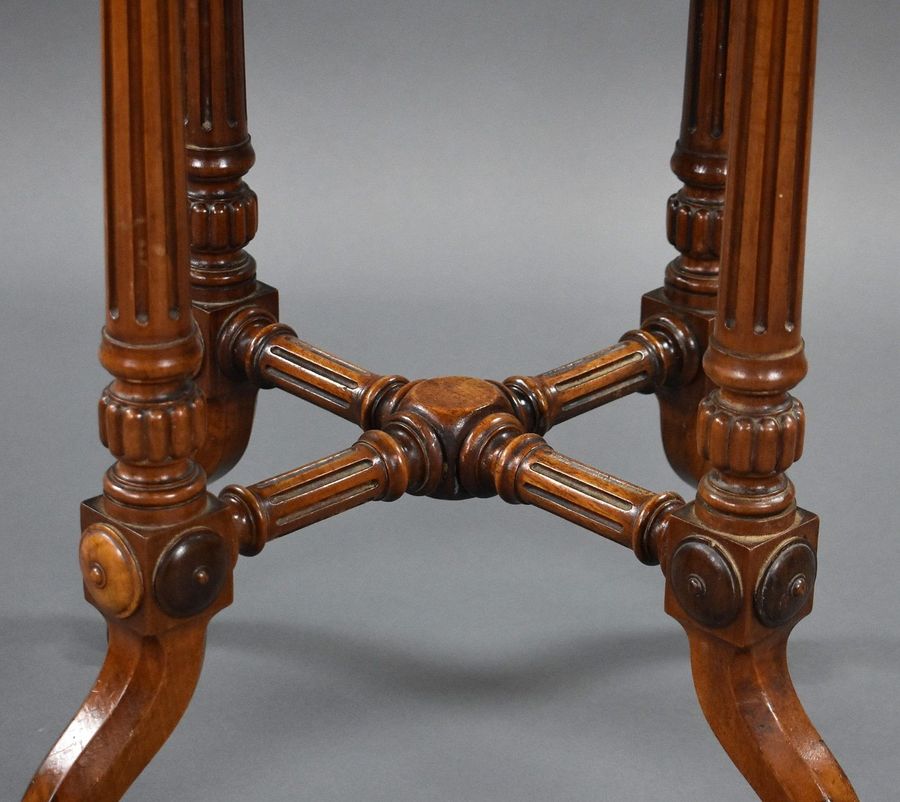 Antique Victorian Amboyna Occasional Table