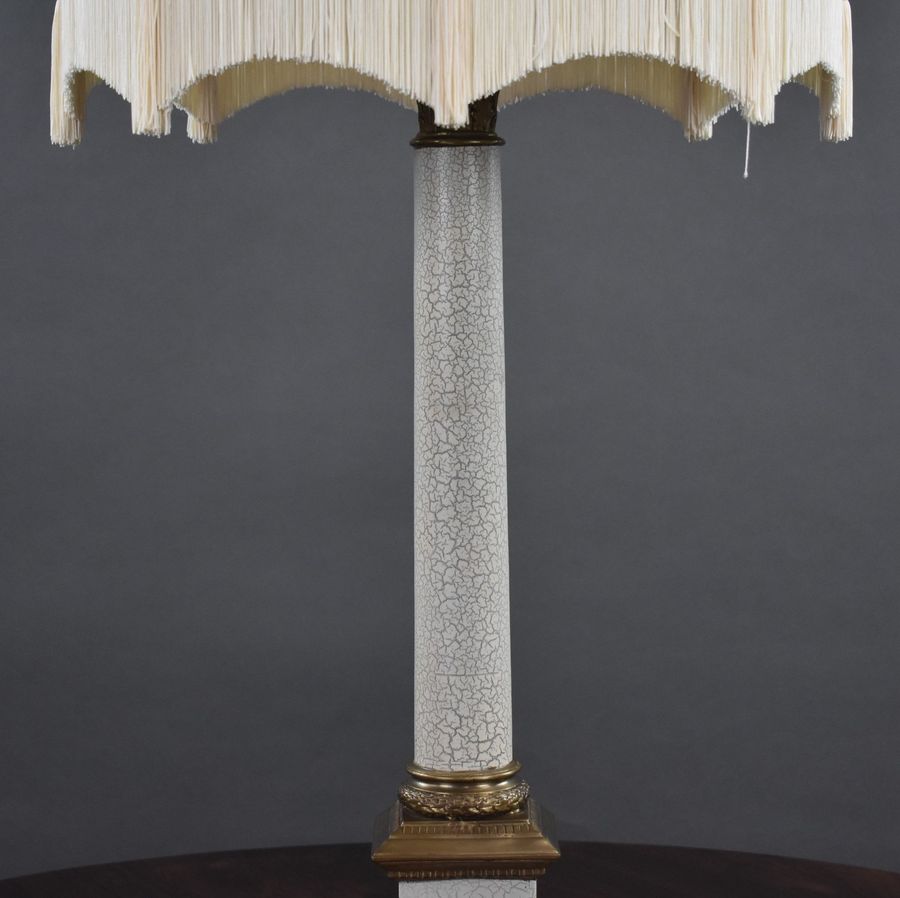 Antique Empire Style Single Lamp With Lamp Shade