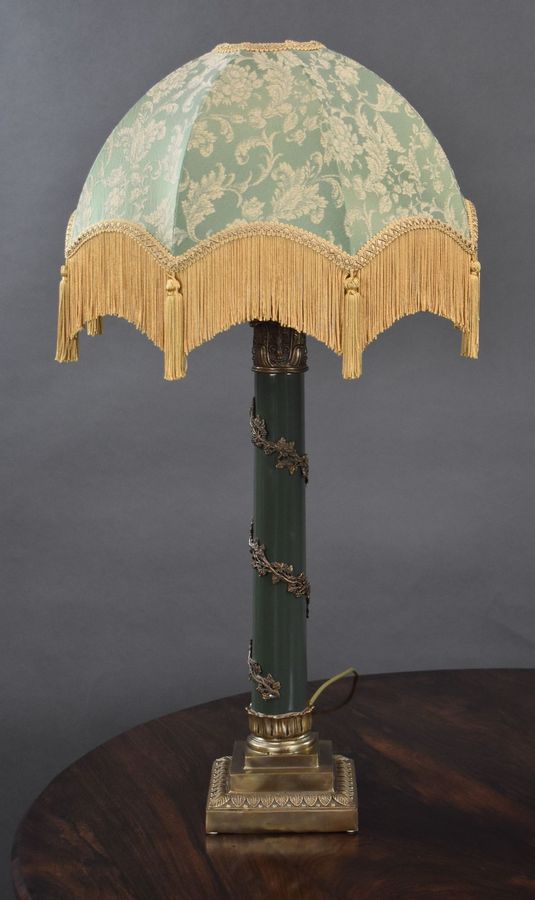 Antique Pair Good Quality Empire Style Lamps standing height with shade 85cm