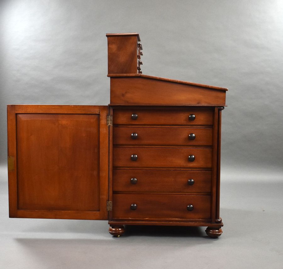 Antique Large William IV Mahogany Davenport