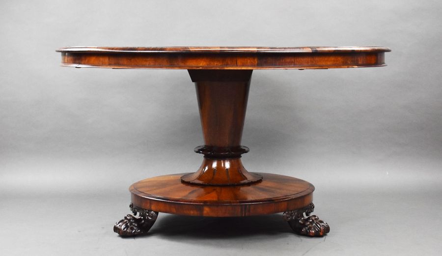 Antique Early Victorian Circular Rosewood Breakfast Table