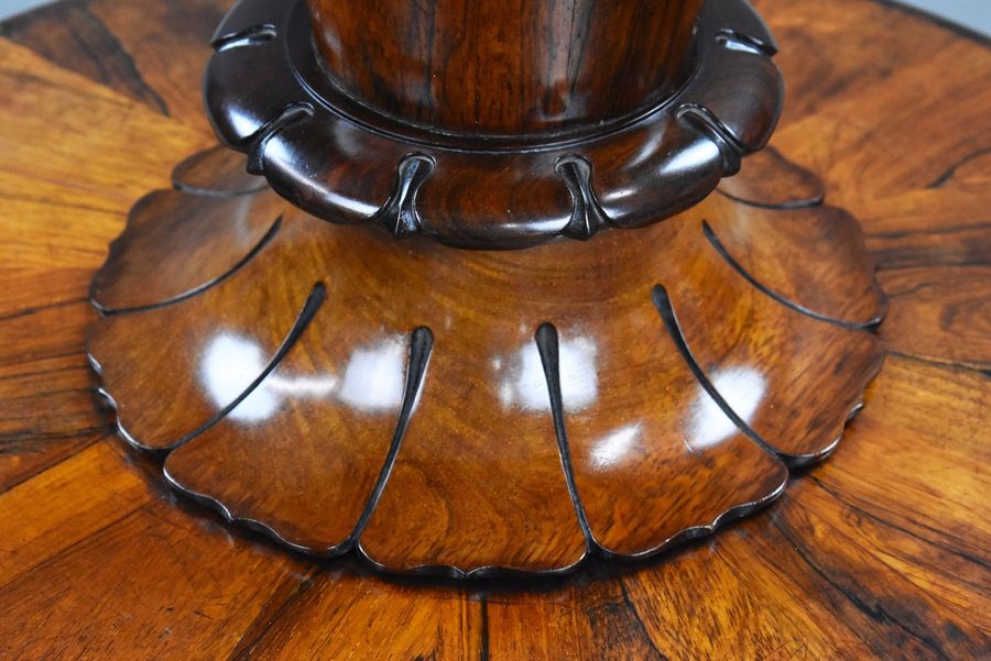 Antique Early Victorian Circular Rosewood Breakfast Table