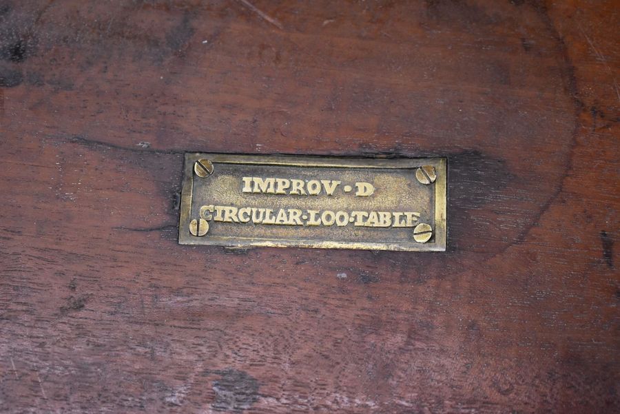 Antique Early Victorian Circular Rosewood Breakfast Table