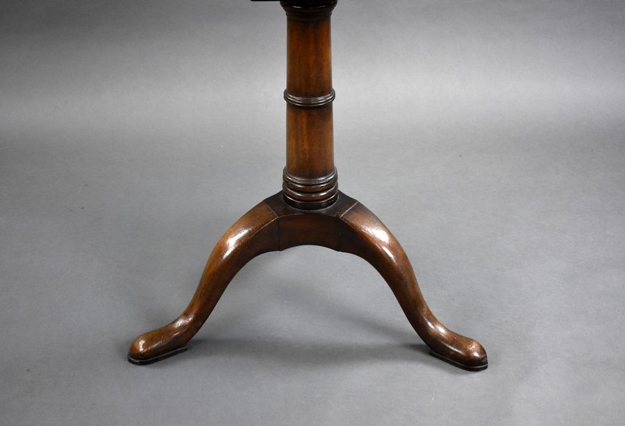 Antique George III Mahogany Snap Top Circular Tripod Table