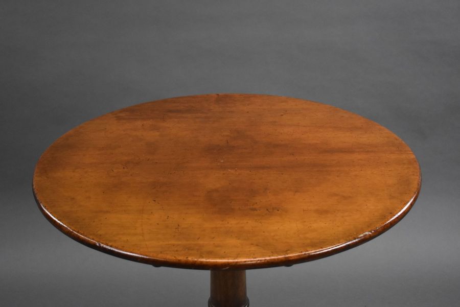 Antique George III Mahogany Snap Top Circular Tripod Table