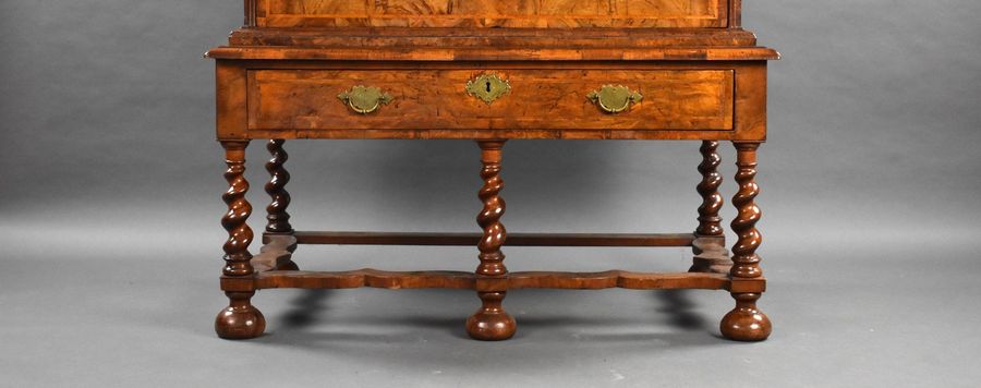 Antique George I Figured Walnut Chest on Stand