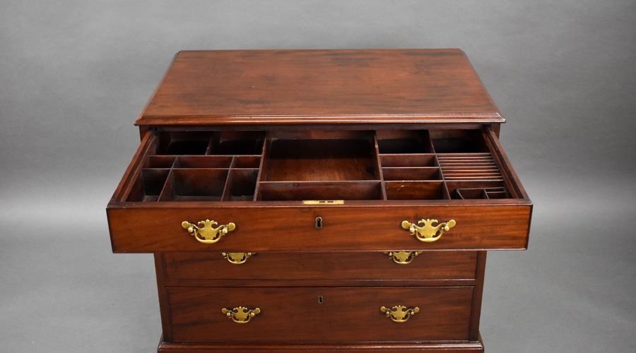 Antique George II Mahogany Dressing Chest of Drawers