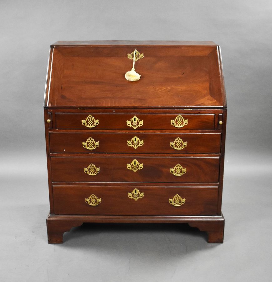 Antique George II Red Walnut Bureau