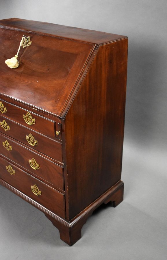 Antique George II Red Walnut Bureau