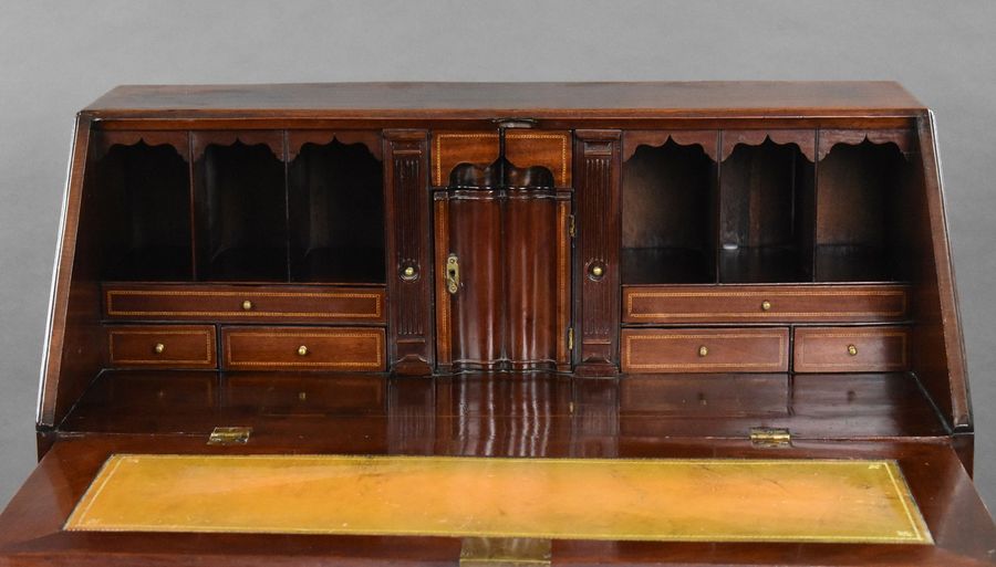 Antique George II Red Walnut Bureau