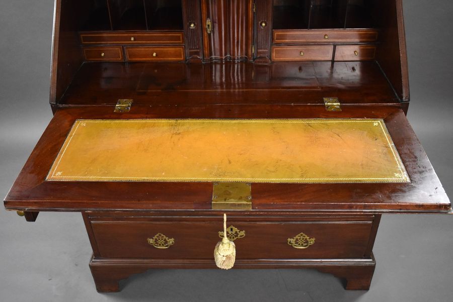 Antique George II Red Walnut Bureau