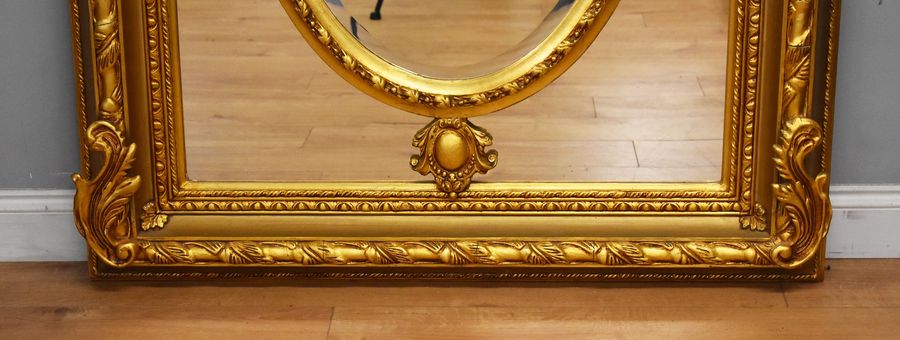 Antique Stunning Large Ornate Wall Mirror