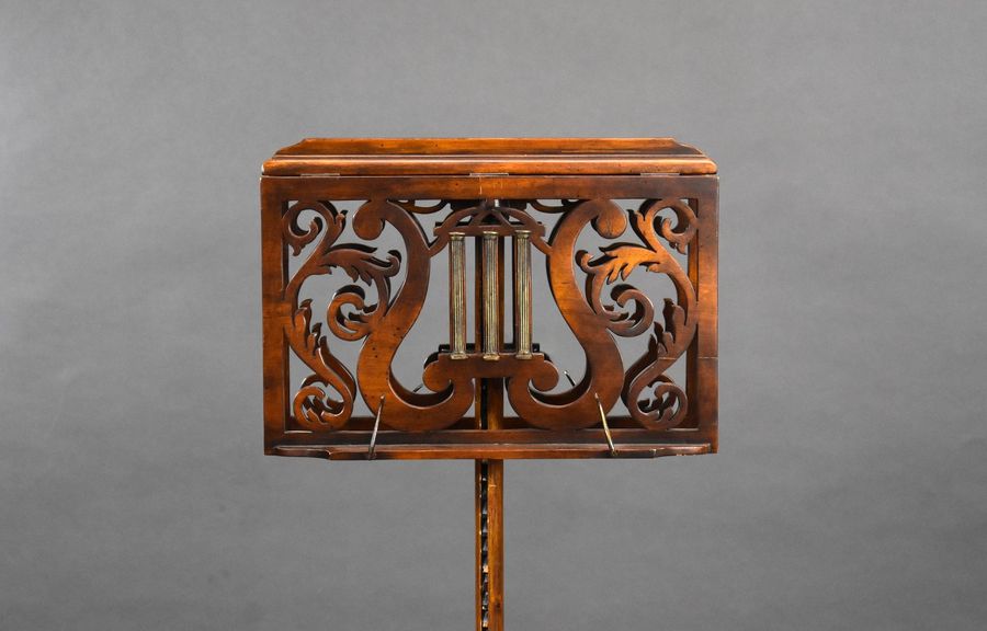 Antique Victorian Mahogany Duet Stand