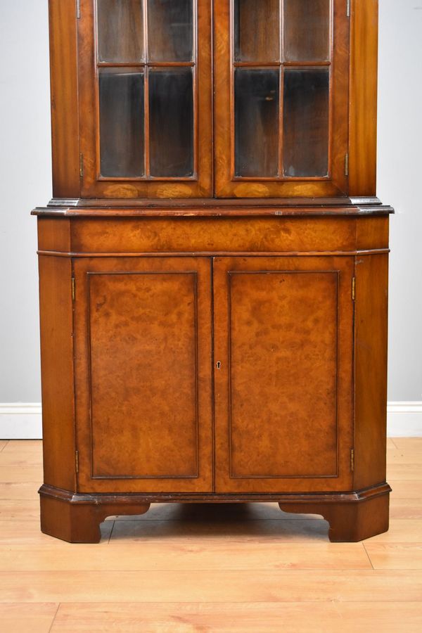 Antique George III Style Walnut Corner Cabinet