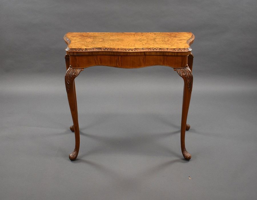 Antique 1930 Walnut Card Table