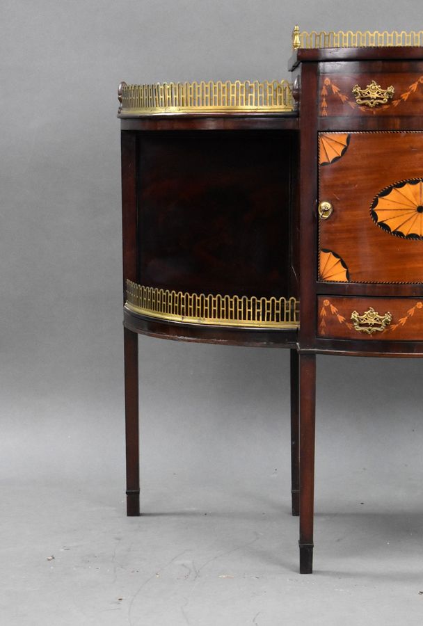 Antique Edwardian Mahogany Inlaid Sideboard