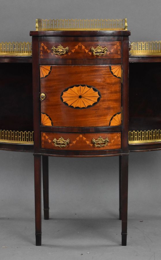 Antique Edwardian Mahogany Inlaid Sideboard