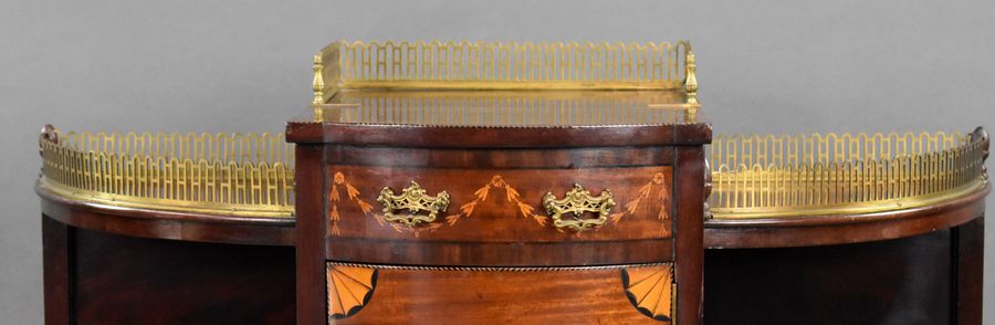 Antique Edwardian Mahogany Inlaid Sideboard