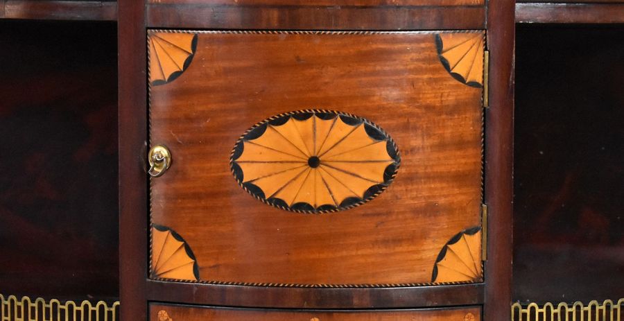 Antique Edwardian Mahogany Inlaid Sideboard