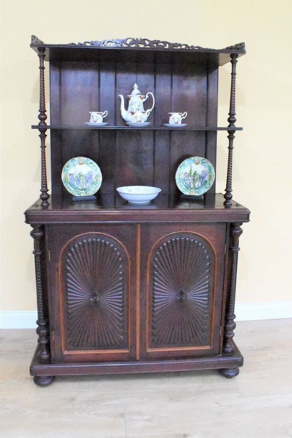 Antique Victorian Rosewood Dresser/Cupboard