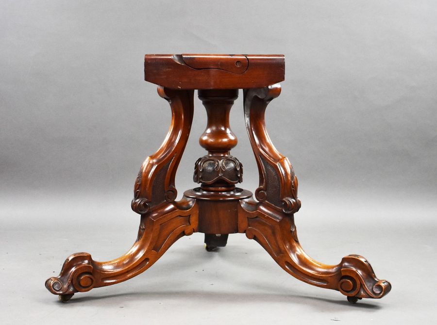 Antique Victorian Burr Walnut Round Breakfast Table by T. Wilson