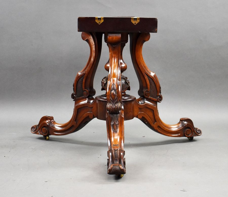 Antique Victorian Burr Walnut Round Breakfast Table by T. Wilson