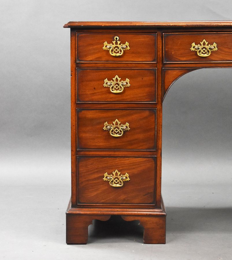 Antique George III Mahogany Kneehole Desk